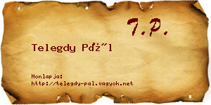 Telegdy Pál névjegykártya